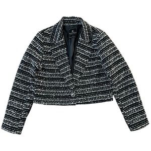 Bagatelle Collection Black Tweed‎ Blazer Size M